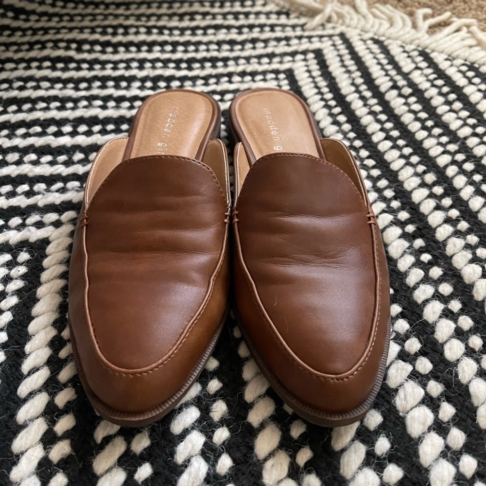 MADDEN GIRL Slip On Loafers in Cognac